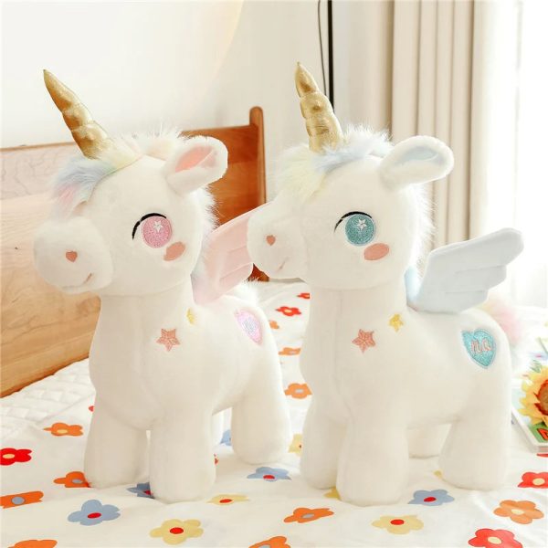peluche licorne blanche étoilée