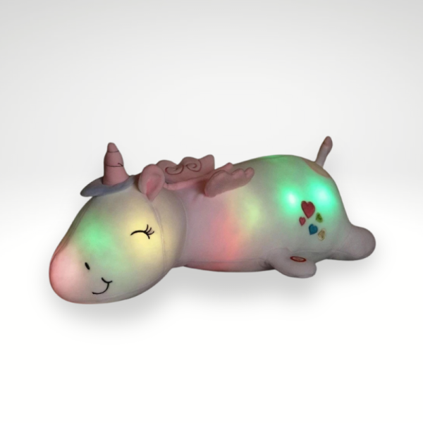 Peluche licorne blanche veilleuse