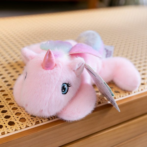 licorne rose allongée ultra douce