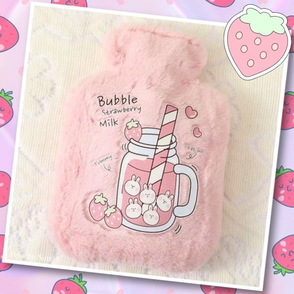 Bouillotte Peluche Kawaii Fraise