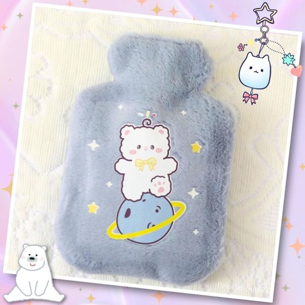 bouillotte peluche ours polaire kawaïi