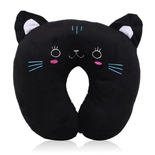 Coussin Voiture Enfant Chat Noir de face