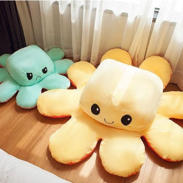 pieuvre géante peluche réversible