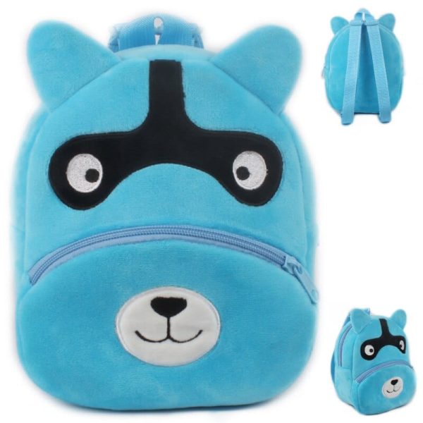 sac à dos en peluche cheval bleu
