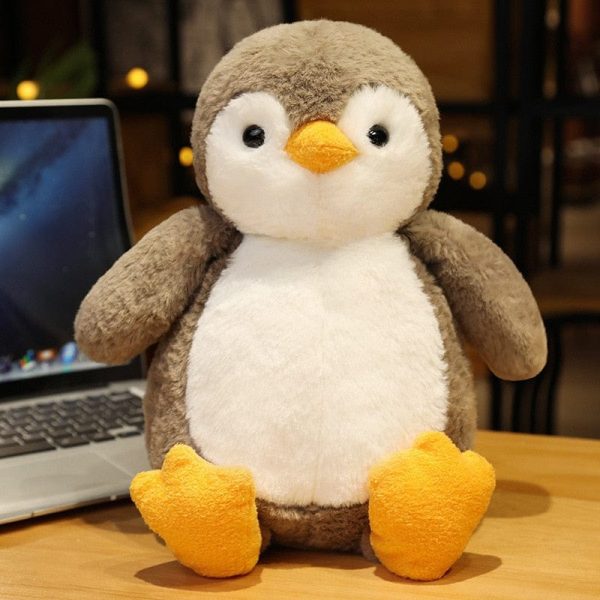 peluche pingouin doux fourrure