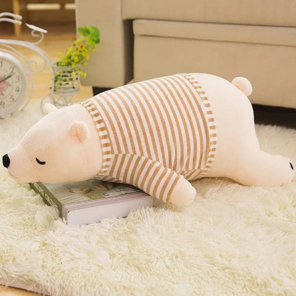 ours en peluche géant blanc habillé