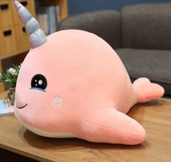 peluche baleine licorne magique