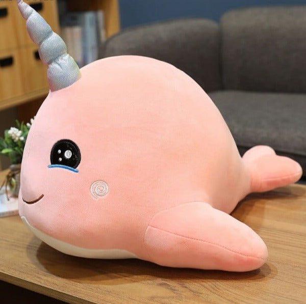 peluche baleine licorne magique
