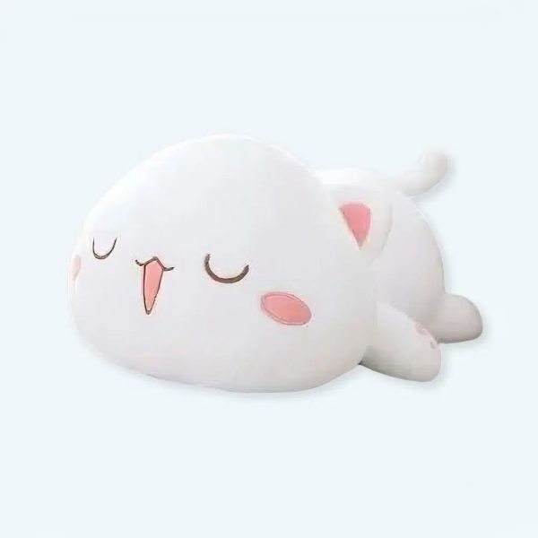 peluche chat blanc kawaii