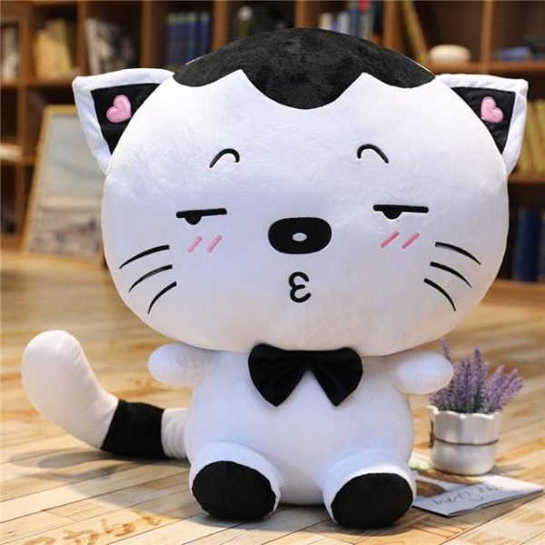 Peluche Chat Noir Et Blanc Lulu