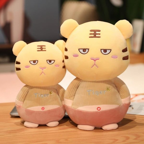 Peluche Chat Tigré Zen Marron
