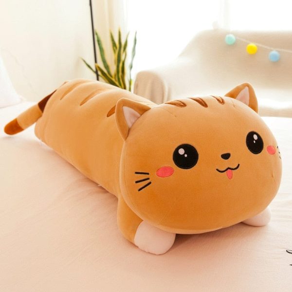 peluche chat tigré lumni orange
