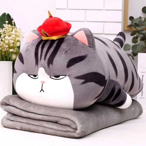 Peluche Chat Coussin Empereur