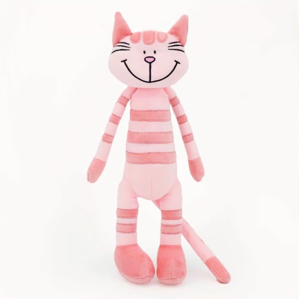 Peluche chaton rose tigré