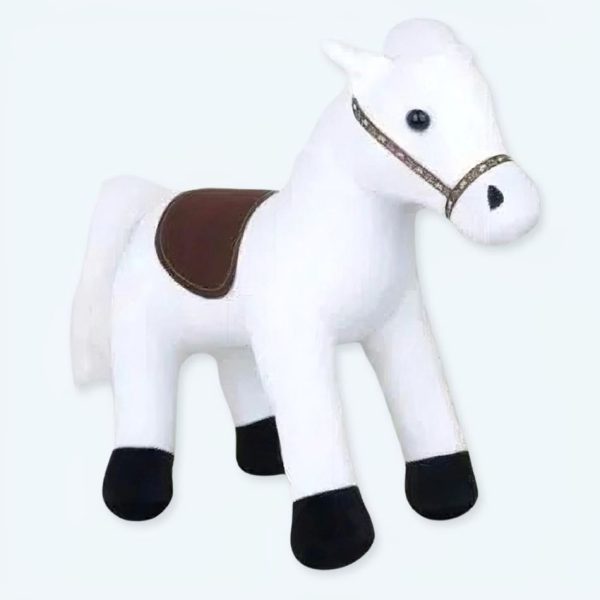 Peluche cheval blanc enfant