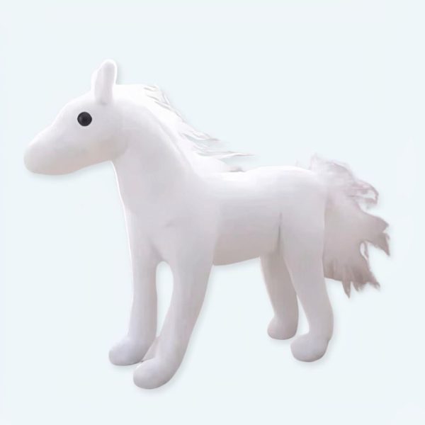 peluche cheval blanc doux et câlin enfant rêveur