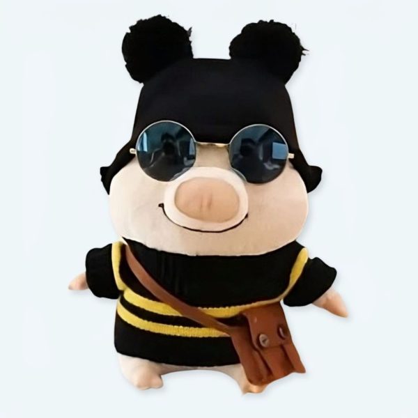 Peluche cochon rose douce déguisée en abeille