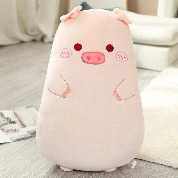 peluche cochon squishmallow rose pale