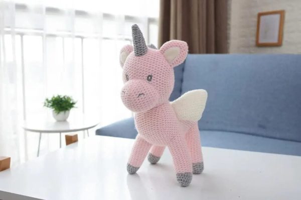 licorne crochet rose artisanale