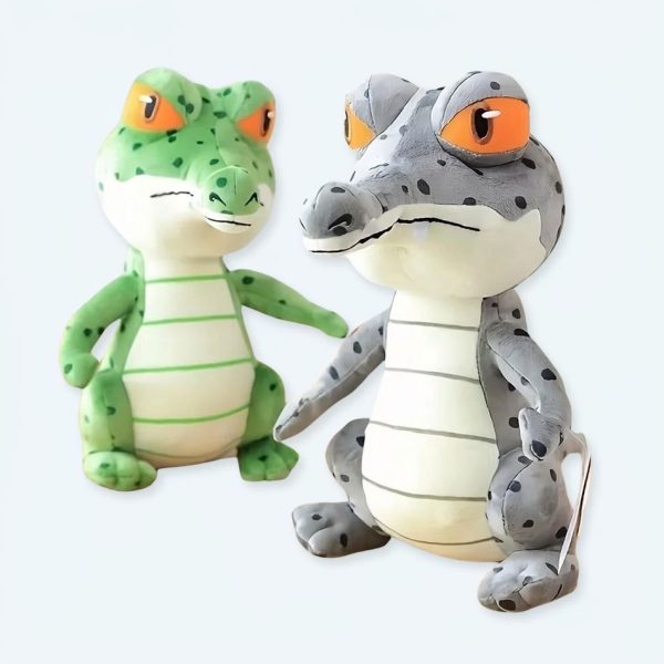 peluche crocodile vert doux jungle enfant câlin