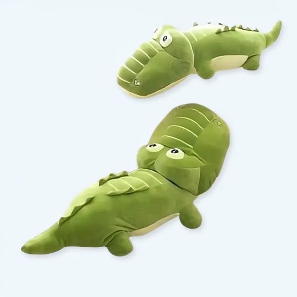 Peluche crocodile vert géant doux câlin enfant