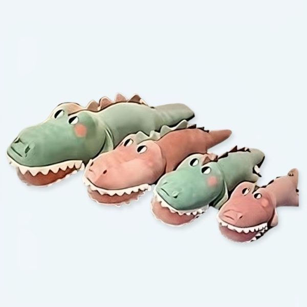 Peluche crocodile verte drôle enfant