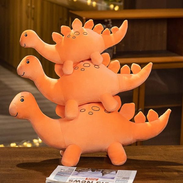 peluche dinosaure orange à pointes