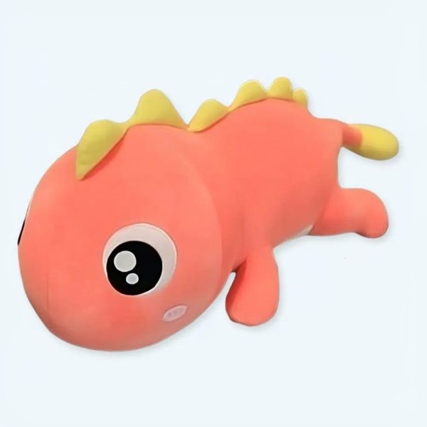 Peluche dinosaure rose doux