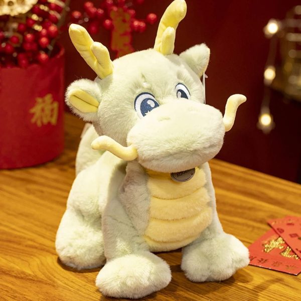 Peluche dragon chinois vert