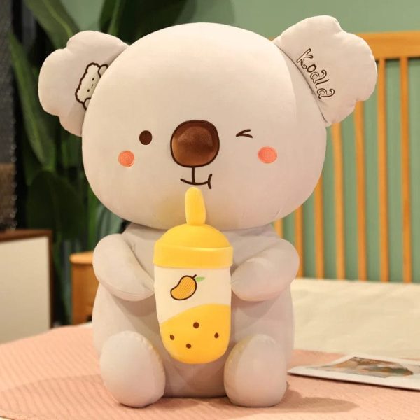 peluche koala qui boit bubble tea grenadille
