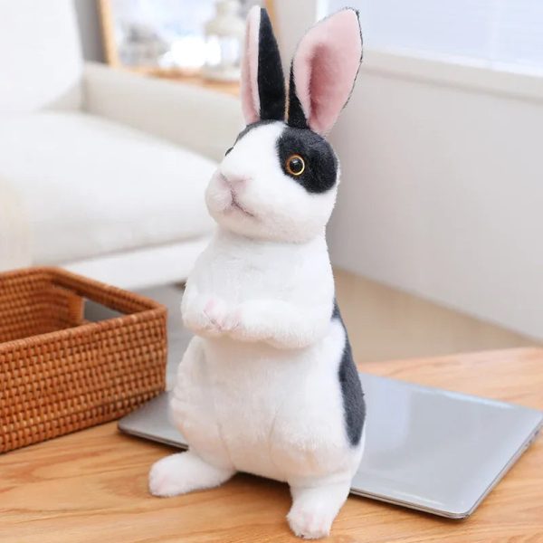 peluche lapin noir réaliste RabbitPlush