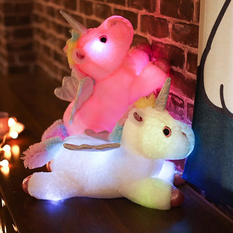 licorne peluche avec lumière douce