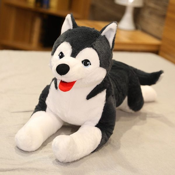 peluche loup élégant