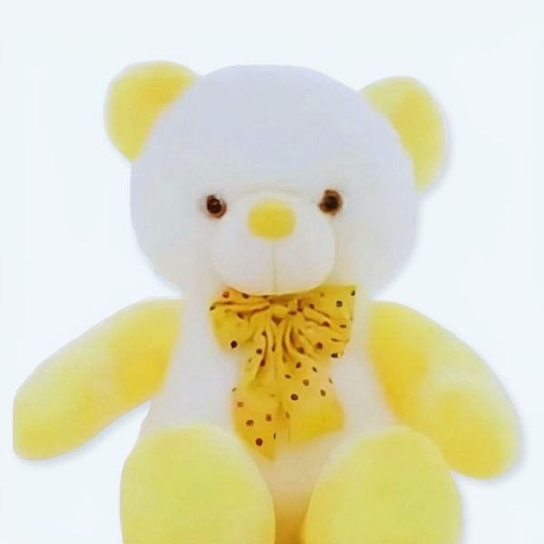 Peluche ours jaune câline