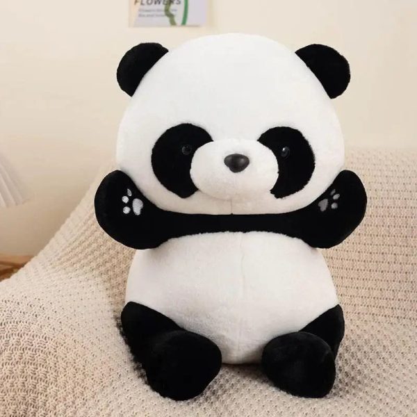 peluche panda assise joyeuse