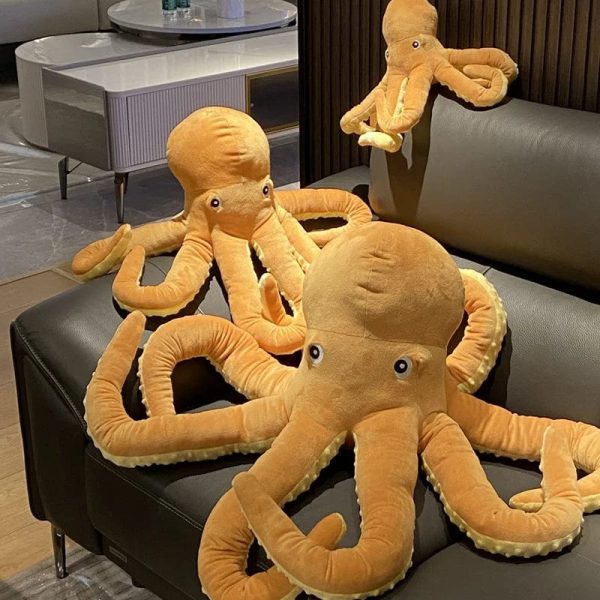 peluche pieuvre à la grosse tête amusante