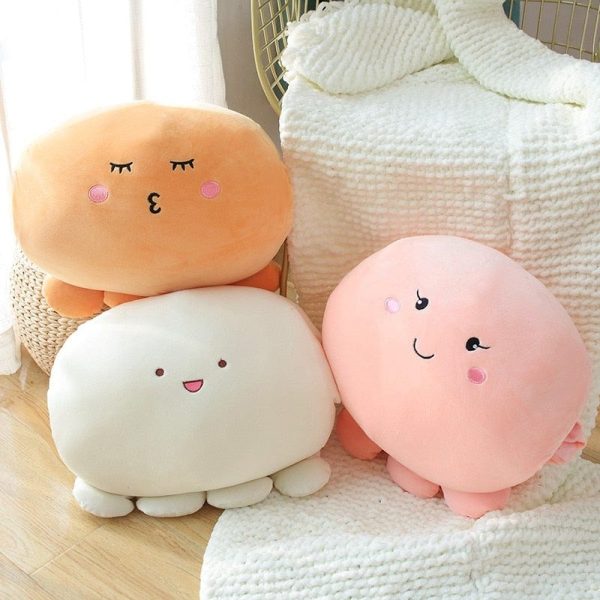 peluche pieuvre élégante colorée