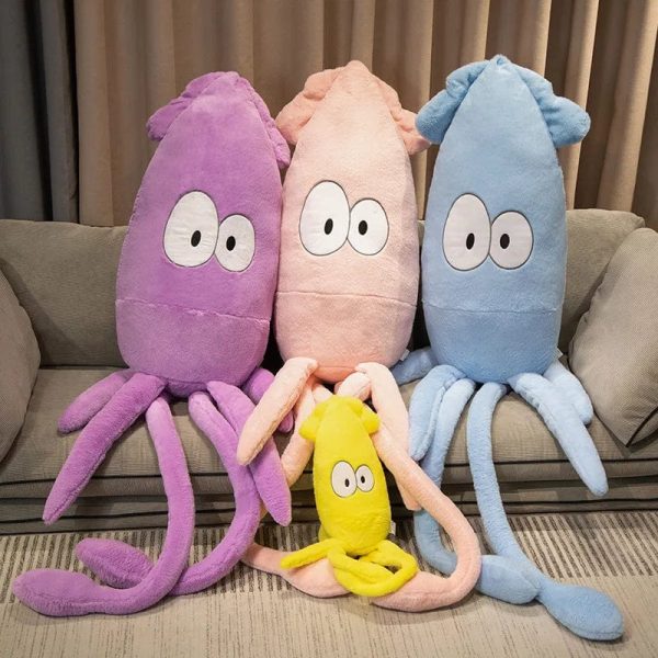 peluche pieuvre géante aux gros yeux