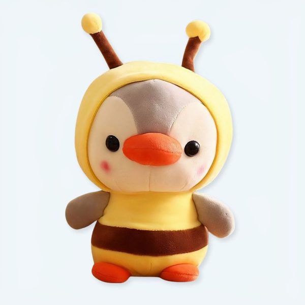 peluche pingouin abeille douce