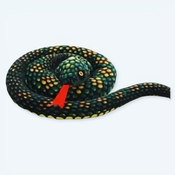 peluche python vert doux jungle