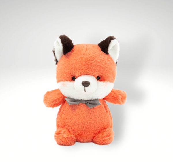 peluche renard bébé avec nœud papillon