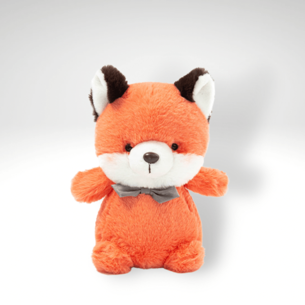 peluche renard bébé avec nœud papillon