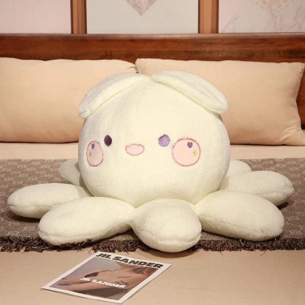 Peluche réversible lapin blanc