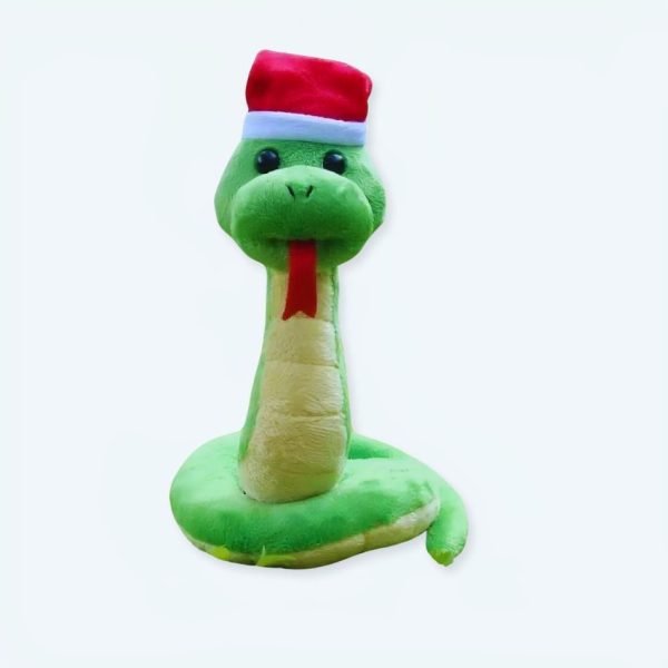 peluche serpent Noël doux vert enfant
