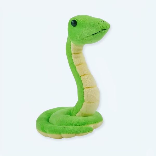 peluche serpent vert doux