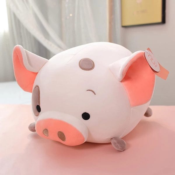 peluche squishmallow cochon blanc